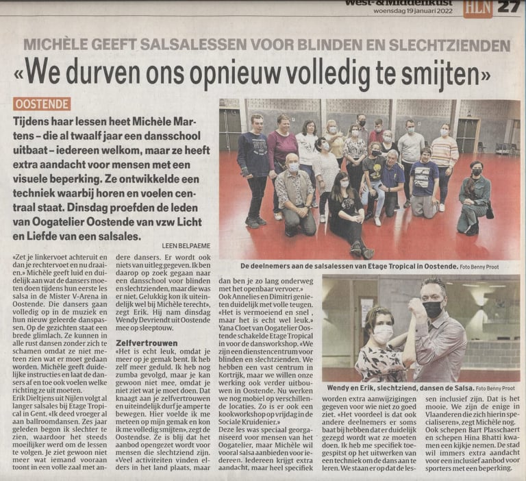 foto1: het krantenartikel uit Het Laatste Nieuws